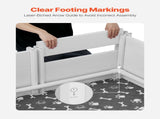 Dogs Whelping Box, 980 x 980 x 460 mm, Plastic PVC Puppies Playpen with Height Adjustable Door and V952-GYZXZJZJSLZXOYTOYV0