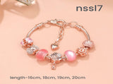10 Styles Charm Bracelets Set Colorful Alloy & Glass Beaded Bracelets,Buy 2 for Better V1132-NSSL16-DOUBLE