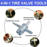 Quick Change Tire Valve Tool Kit, Tire Valve Stem Core Quick Change Tool Kit, Replace Car, ATV, V1366-AZ2-W-21670