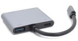 Oxhorn 4-in-1 USB-C to 2x HDMI 1xUSB3.0 1xUSB-C Charging Port 100W Power Delivery Support 4K30Hz V1202-V2-CBOX-AD-U31-DHUC