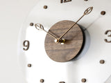 Brown Black Modern Wall Clock Transparent Clock Wooden Centre Clock Leaf Hands Clock V1347-115-BLA-32791