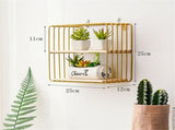 Wooden Iron Wall Shelf Living Room Kitchen Bathroom Elegant Exquisite Wall Mounted Storage Shelf V1294-YM0715-3117220079113