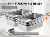 6 Pack Hotel Pans, Full Size Anti-Jam Steam 0.8mm Thick Stainless Steel Restaurant Steam Table V952-11QCCPWG6YCSQE87TV0