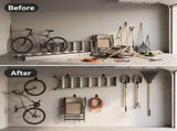 Garage Hooks, 4 Pack Wave Hooks for Hanging Heavy Duty Ladders, Bikes, Tools Ideal for Garage, V1107-118-49789