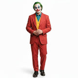 Adult Mens Halloween Maroon Clown Costume Joker Creepy Evil Jester V563-12213-01