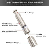 4PCS Manual Salt and Grinder Set Stainless Steel Push Button Grinder Thumb Grinder for Black V1366-AZ2-W-15691