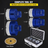 Diamond Drills 4PCS Diamond Hole Saw 35/40/50/68mm Tile Hole Saw Kit Vacuum Brazed Diamond Drill V952-JT435405068MM71UZV0
