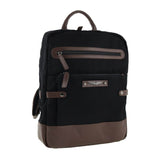 POLICE Wings Mens Canvas Backpack Bag with Laptop Computer Sleeve in Black V563-POL-34-BLK