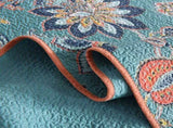 100% Cotton Teal Floralia Garden Coverlet Bedspread Set V745-MMPAC060963Q13U