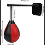 Wall Hanging Boxing Punching Bag Speed Training Stress Relief Kit with Wall Mount Bracket V63-916201