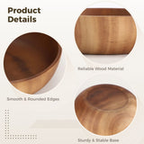 Handcrafted Acacia Wooden Bowl 9.3", Versatile Large Serving/Salad/Snack Bowl for Home, Kitchen V1369-AZ3-W-08822