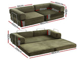 Artiss Convertible Folding Sofa Bed Green SBED-E-FLD03-2S-GN-AB