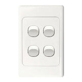 GSME Switch Plate Flush Mount Standard 4 Gang 16A/10AX 250V Vertical White COSWV4G V1202-V1-GSMCOSWV4G