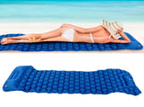 Camping Sleeping Pad Mat Foot Press Inflatable Cushion Mattress for Tent Hiking TravelRoyalblue V1294-YM0718-3117200188112