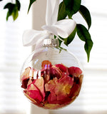50 Wholesale Pack Glass Bauble 8cm Diameter Round Clear with Silver Cap - table or tree centrepice V382-BAUBLE8CMX50