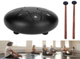 6in Tongue Drum 8Tones Ethereal Hand Pan Drums with Drumstick Percussion InstrumentBlack V1294-YM0721-3117200192312