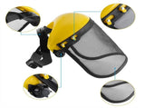 Safety Helmet Hat with Full Face Mesh Visor for Logging Brushcutter Forestry Protection V1294-YM0901-JYA02352