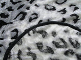 375gsm 1 Ply Animal Print Faux Mink Blanket Queen 200x240 cm Snow Leopard V442-BZO-BLANKET-375ANIMALLEOPARD-SNOW-QS