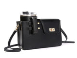 Black Portable Insulated Water Bottle Carrier Bag with Adjustable Shoulder Strap - Crossbody Drink V888-ELOSUNG33386