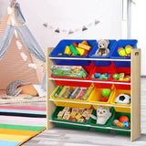 Keezi Kids Toy Box 12 Bins Bookshelf Organiser Children Storage Rack FURNI-G-TOY110-WD