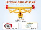 250L Drum Dolly, 544 kg Load Capacity, Barrel Dolly Cart Drum Caddy Round Dolly Steel Low Profile, V952-DWYTT55120031ZGQLV0
