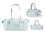 Blue Quilted Pattern Large Capacity Mummy Bag - Stylish Baby Diaper Bag for Moms, Baby Stroller Bag V888-ELOSUNG21167
