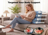 Giselle Reading Pillow Sitting In Bed, No-Sag 25D Foam Base, Modular Backrest With Dual Pockets PILLOW-READ-CORD-BL