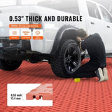 Garage Tiles Interlocking, 12 x 12 x 0.53 inch 25 Pack Garage Floor Covering Tiles, Non-Slip V952-CKDDHSJ251212BWPIV0
