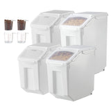 VEVOR 15Lx2 + 20Lx2 Ingredient Storage Container Airtight Kitchen Flour Bin V952-ZMXMX4G100LB8XB2XV0