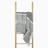 Richmond Throw - Reclaimed Wool Blend - Grey V164-RI7