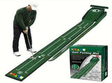 HUAEN Indoor Office Golf Putting Mat, 8-Foot Putting Green, Alignment Guide Included, Lightweight, V1102-HEGRF-001