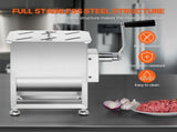 Manual Meat Mixer, 10L Fixed Tank Meat Processing Equipment, Stainless V952-SYRLJBJBKQXKXAJIU001V0