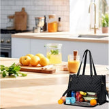 2 in 1 Lunch Laptop Tote Bag 15.6 Work Bags for Women Teacher Nurse Casual - Khaki V1263-JX-8122-1