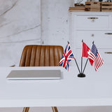 Lightweight Plastic Flag Holder Stand for Small Flags, Perfect Indoor and Outdoor Flagpole Accessory V1192-AZ-W-22441