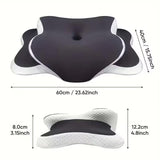 Dark grey Ergonomic Memory Foam Butterfly Neck Pillow, C-shaped/Dual Height Adjustable, with V1232-HDZ001