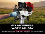 Baumr-AG 52cc 2-Stroke Petrol Post Driver with 2 Drive Sockets V219-PTDPTRBM260A