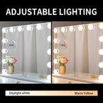 Hollywood Makeup Vanity Mirror with LED Lights and Detachable 10X Magnification Mirror V178-88420