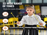 32 Note Glockenspiel Xylophone Bell Kit, Professional Percussion Instrument Set with Mallets, Drum V952-32YFZQYZJWLX0A1C1V0