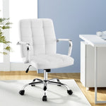 Artiss Office Chair Seat PU Work Computer Desk Chairs OCHAIR-H-5901-WH