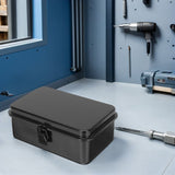 2Pcs Small Iron Tool Box Durable Portable Case for Garage and Car Tool Storage V1369-AZ3-W-19310