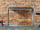 Wallaroo Wood Storage Shed Galvanized Steel - Black GSF-BSW-WSS-BK