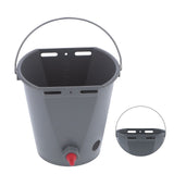 Milk Feed Bucket with 4 Nipples Check Valves Livestock Plastic Feeding Equipment 8LFor Lamb V1294-YM0901-3111210205412
