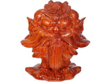 Chinese Wood Zhongkui Feng Shui Statue for Home Office Decoration Desktop Art Accent V1192-AZ-W-21781