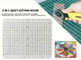 Sewing Supplies Sewing Ruler Template DIY Craft 12 Inch T-Shirts Ruler Patchwork 5-in-1 Quilt V1370-AZ4-07615
