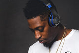 Bluetooth Headphones Over Ear HiFi Stereo Sound Wireless Headphones for Travel Work Cellphone-Blue V1263-JX-7549-2