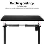 Artiss Electric Standing Desk Frame Only Height Adjustable 70KG Load Black HASD-114G-BK