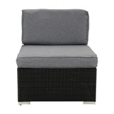 Veranda Fancy Grande Sofa Set V264-OTF-524S-BLK-AU-7PC