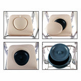 Aluminum Bedside Commode Chair 200kg Mobile Shower Toilet Wheelchair V178-66964