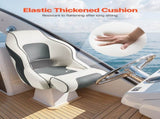 Boat Seat, High Backrest, Flip Up Boat Seat Captain Bucket Seat with Thickened Sponge Cushion & V952-CZZYZDFZHBSKNPUAG001V0