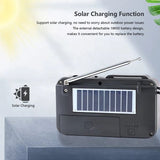 Portable Solar FM Radio Bluetooth Speaker Black V728-OBA1005006996417449